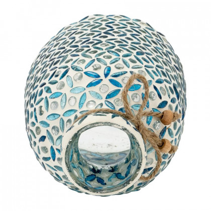 Sagebrook 7" Glass Mosaic Vase - Blue