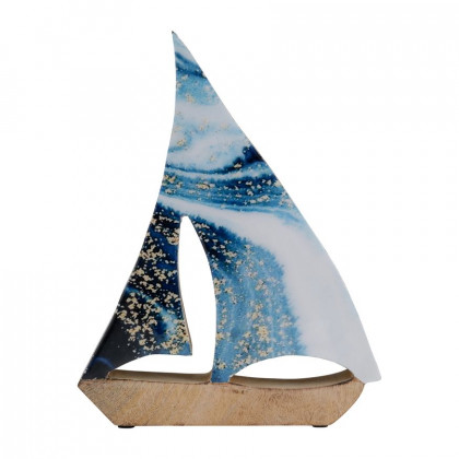 Sagebrook - 11"x12" Wood Sailboat