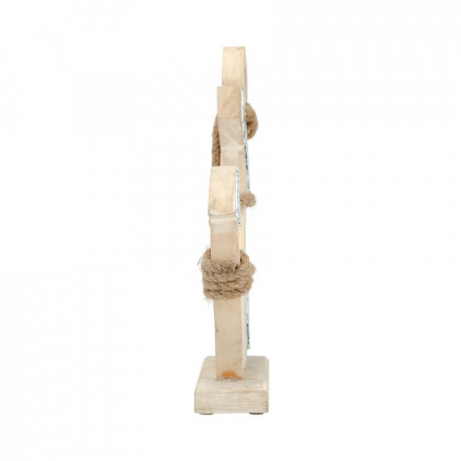 Sagebrook - 15" Wood Anchor With Mosaic in Blue/Brown