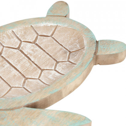 Sagebrook - 10"/14" Wood Tortoise (Set Of 2) in Multi
