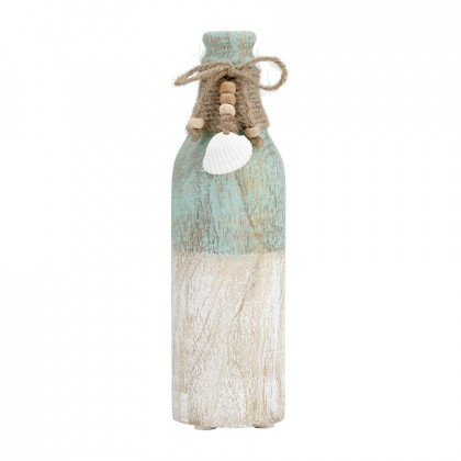 Sagebrook - 10" Wood Tri-colored Bottle