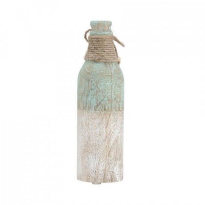 Sagebrook 10" Wood Tri-colored Bottle - Multi