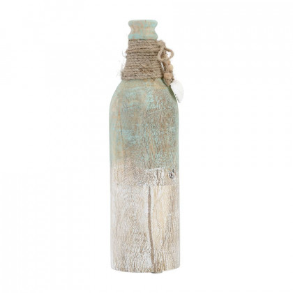 Sagebrook 12" Wood Tri-colored Bottle - Multi