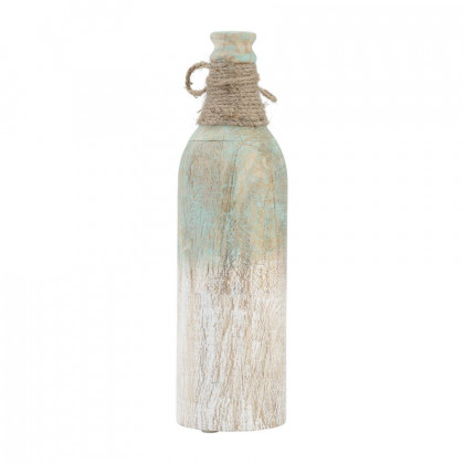 Sagebrook 12" Wood Tri-colored Bottle - Multi