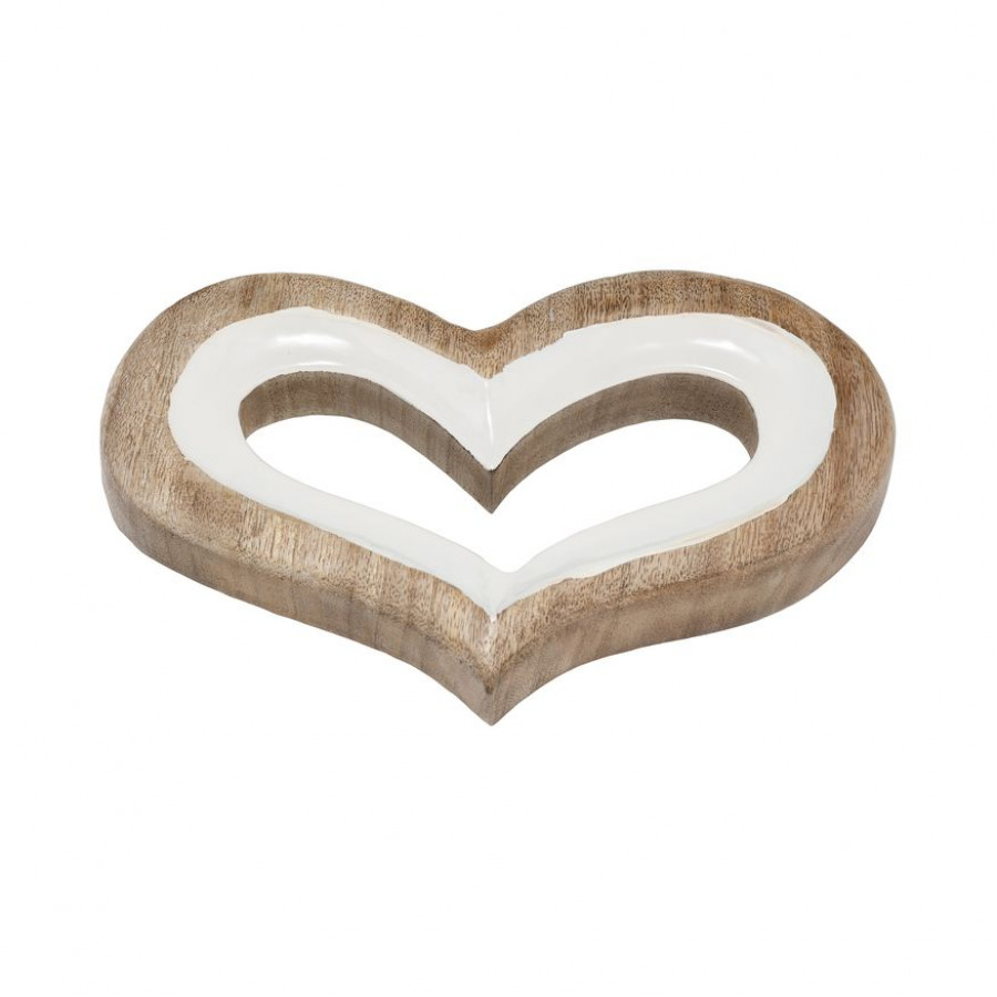 Sagebrook - 10" Wood Heart Decor