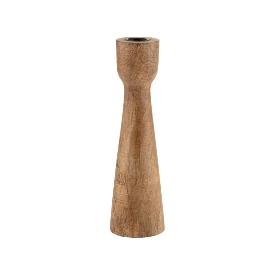 Sagebrook 10" Wood Candle Holder - Brown