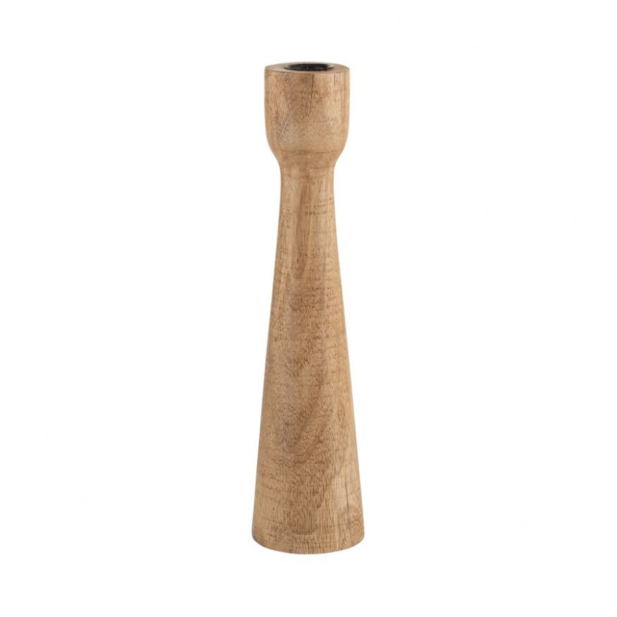 Sagebrook 12" Wood Candle Holder - Brown