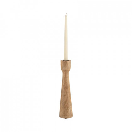 Sagebrook 12" Wood Candle Holder - Brown