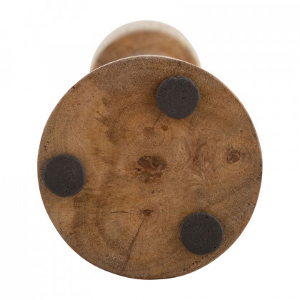 Sagebrook 12" Wood Candle Holder - Brown