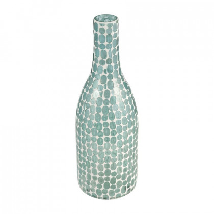 Sagebrook 15" Glass Mosaic Vase - Blue