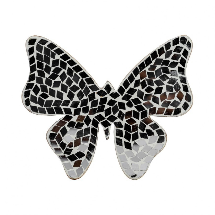 Sagebrook 6" Mosaic Butterfly - White