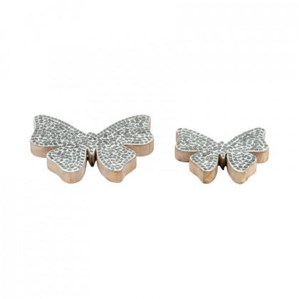 Sagebrook 6" Mosaic Butterfly - White