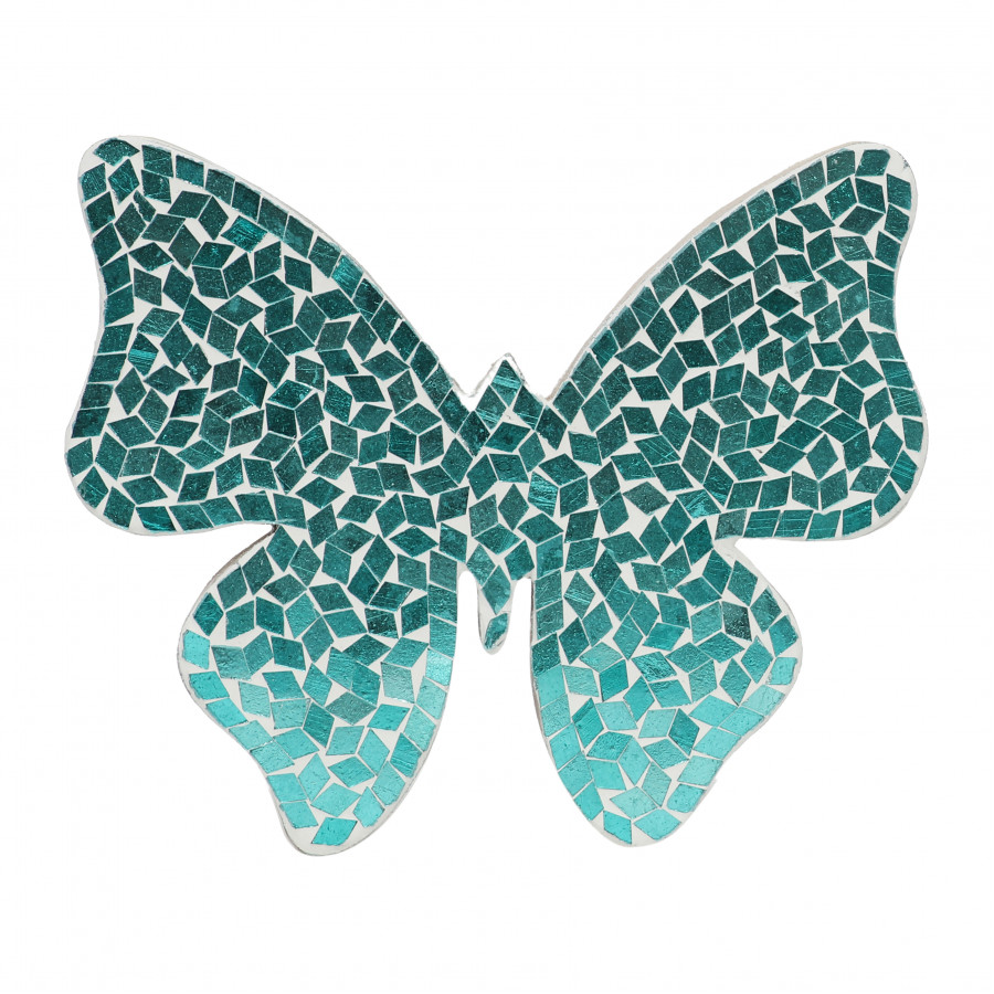 Sagebrook 8" Mosaic Butterfly - Aqua