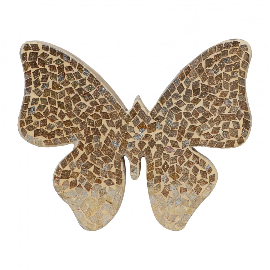 Sagebrook 8" Mosaic Butterfly - Champagne