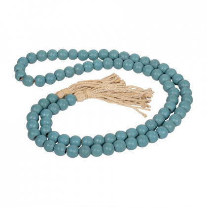 Sagebrook - 84" Wood Beaded Garland in Turquiose