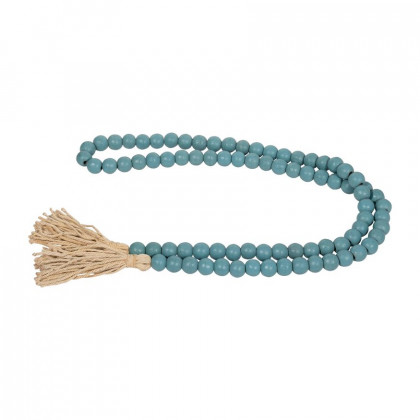 Sagebrook - 84" Wood Beaded Garland in Turquiose