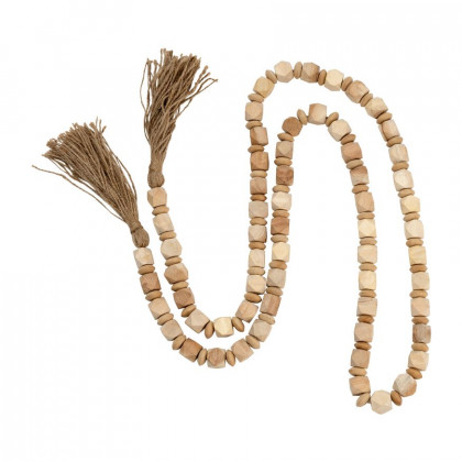 Sagebrook - 84" Wood Beaded Garland in Light Brown