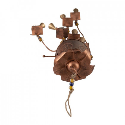Sagebrook - 38" Metal Birdhouse Chime in Gold