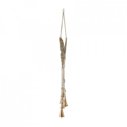 Sagebrook - 24" Metal Mosaic Butterfly Chime in Gold