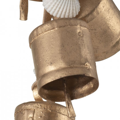 Sagebrook - 28" Metal/Wood Fish With Bells Chime in Gold