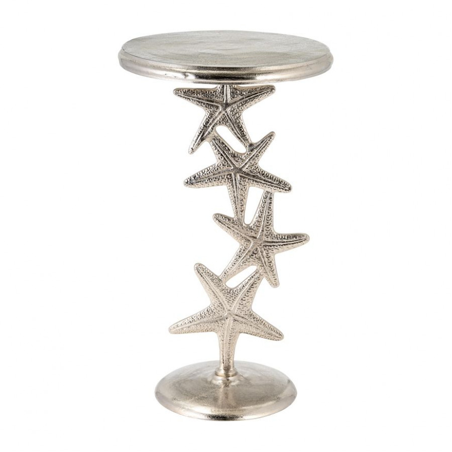 Sagebrook 14"/25" Metal Starfish Side Table - Silver