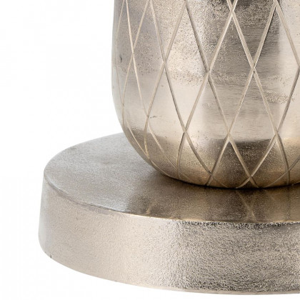 Sagebrook 15"/24" Metal Silver Pineapple Side Table - Silver