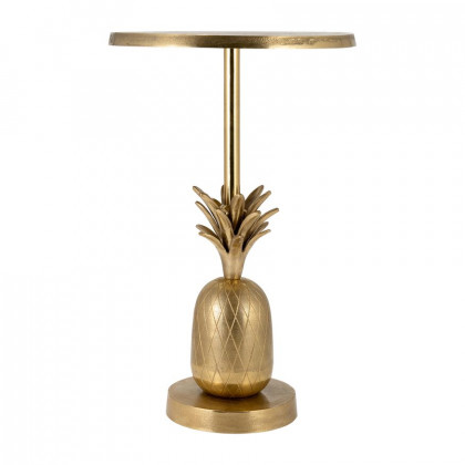 Sagebrook - 15"/24" Metal Silver Pineapple Side Table