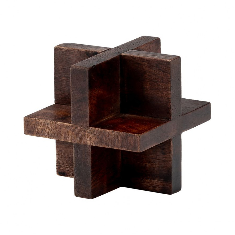 Sagebrook - 4" Cross Wooden Orb