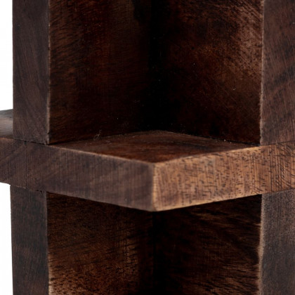 Sagebrook 4" Cross Wooden Orb - Brown