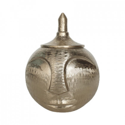 Sagebrook - 13" Metal Face Jar With Lid