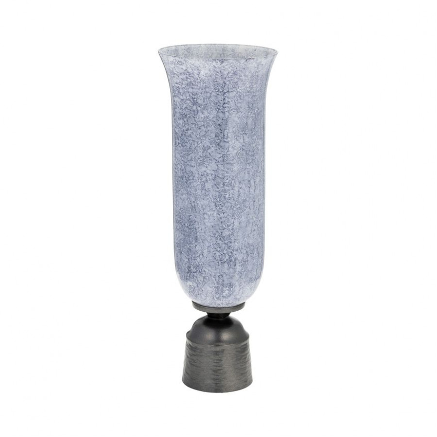 Sagebrook - 16" Glass Vase With Metal Base