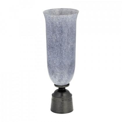 Sagebrook - 16" Glass Vase With Metal Base