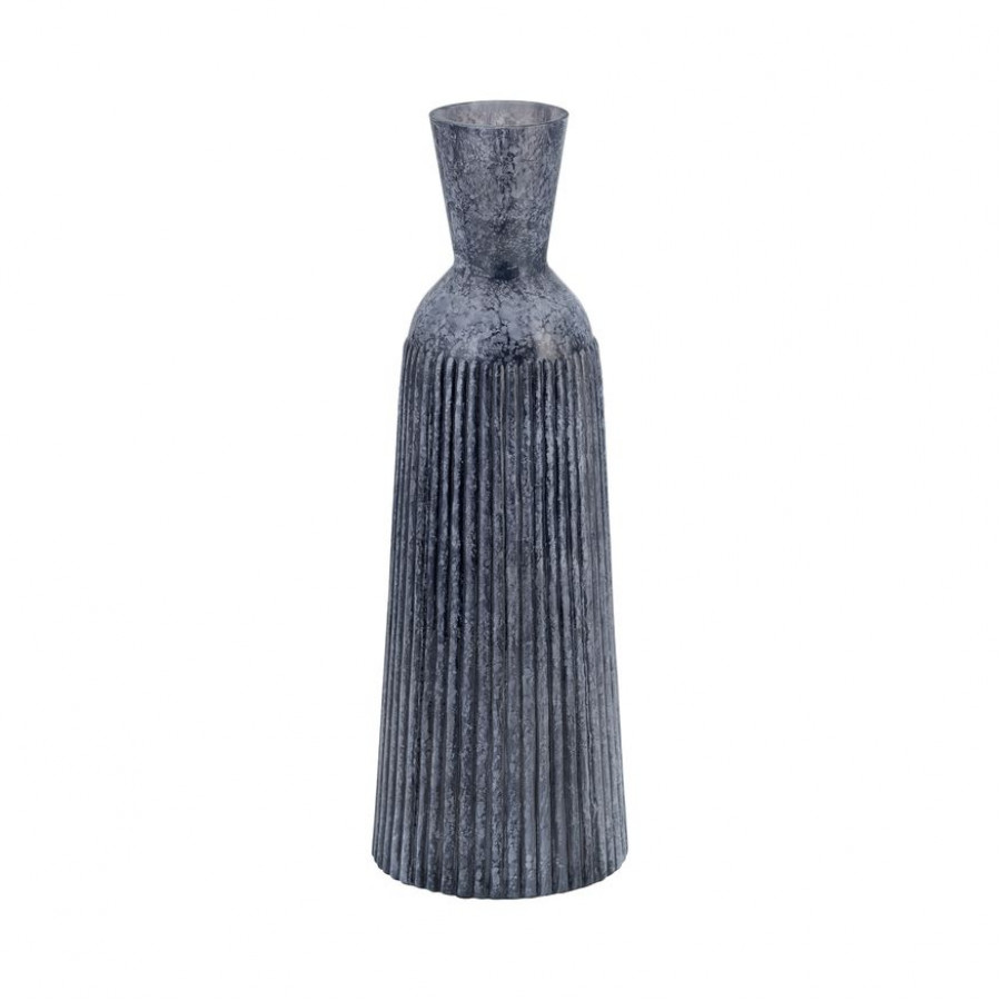 Sagebrook - 16" Grooved Glass Vase