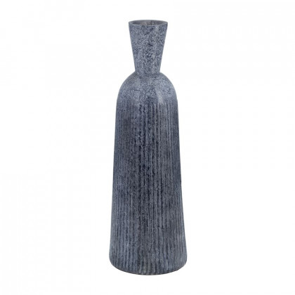 Sagebrook 20" Grooved Glass Vase - Blue