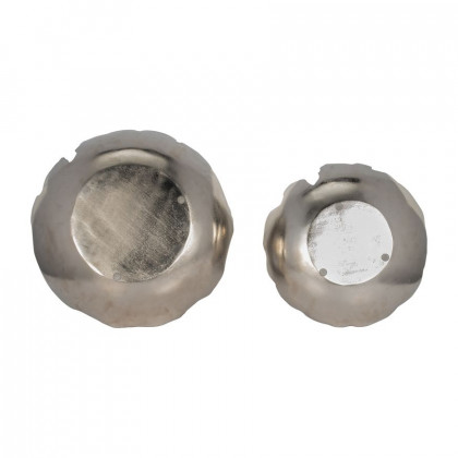 Sagebrook 16" Metal Live Edge Bowl (Set Of 2) - Nickel