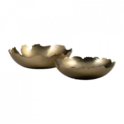 Sagebrook - 16" Metal Live Edge Bowl (Set Of 2)
