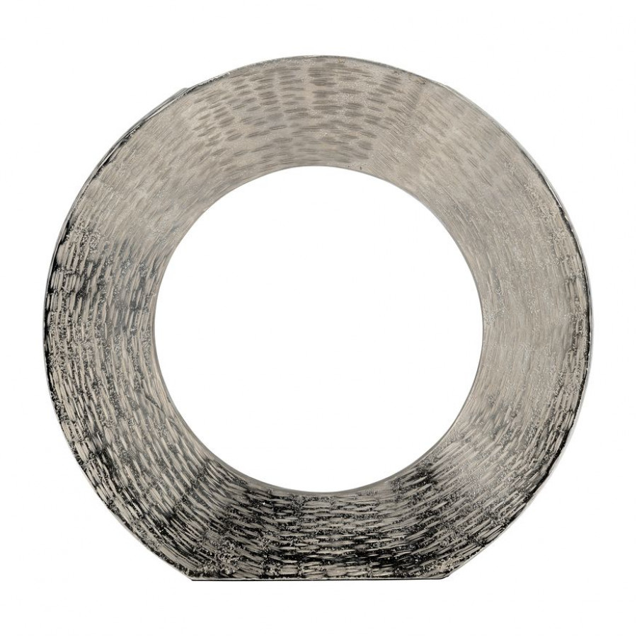 Sagebrook 14" Metal Round Open Cut Out Vase - Silver