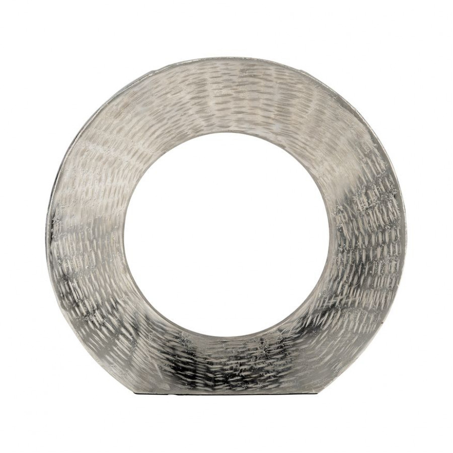 Sagebrook 11" Metal Round Open Cut Out Vase - Silver