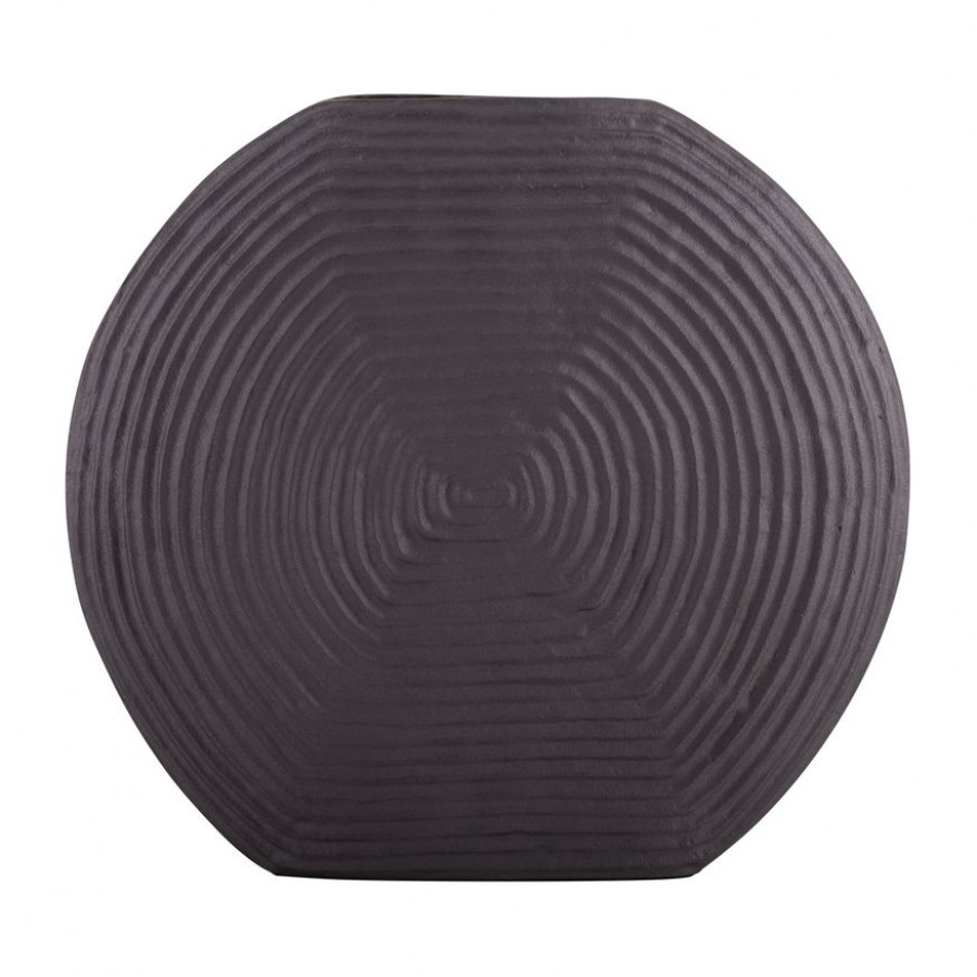 Sagebrook 13" Metal Swirl Pattern Vase - Gray
