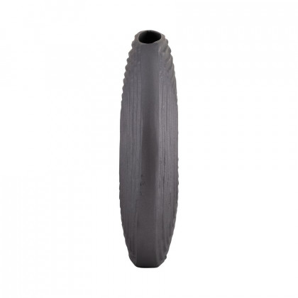 Sagebrook 10" Metal Swirl Pattern Vase - Gray
