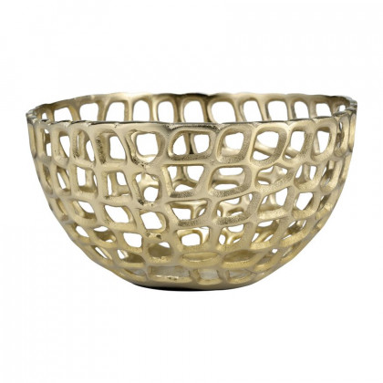 Sagebrook - 9"/10"/12" Metal Pierced Bowls (Set Of 3) in Gold