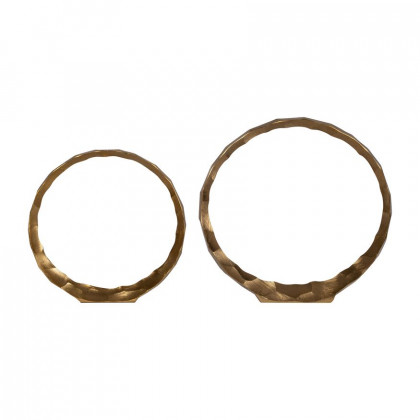 Sagebrook - 14"/16" Metal Hammered Decorative Rings (Set Of 2)