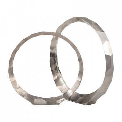 Sagebrook - 14"/16" Metal Hammered Decorative Rings (Set Of 2)