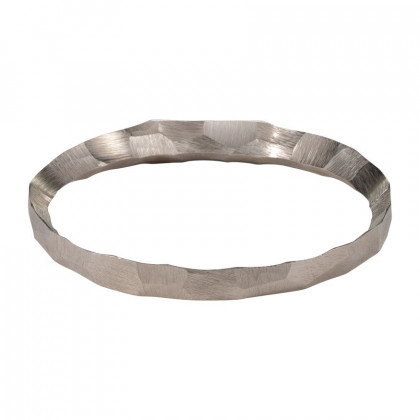 Sagebrook 14"/17" Metal Hammered Decorative Rings (Set Of 2) - Silver