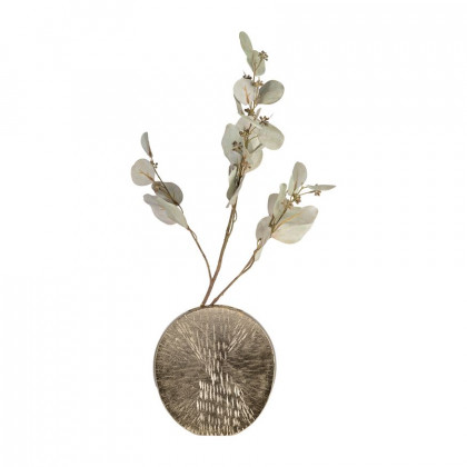 Sagebrook 8" Metal Etched Oval Vase - Champagne
