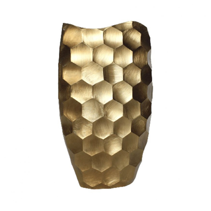 Sagebrook 24" Metal Honeycomb Vase - Gold