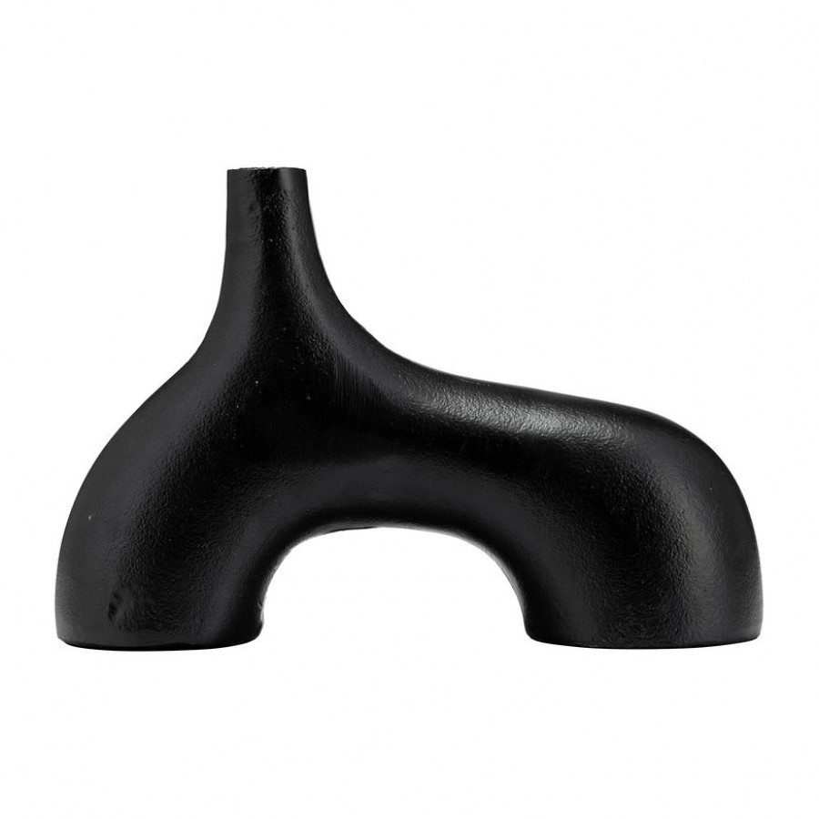 Sagebrook 8" Metal Abstract Vase - Black