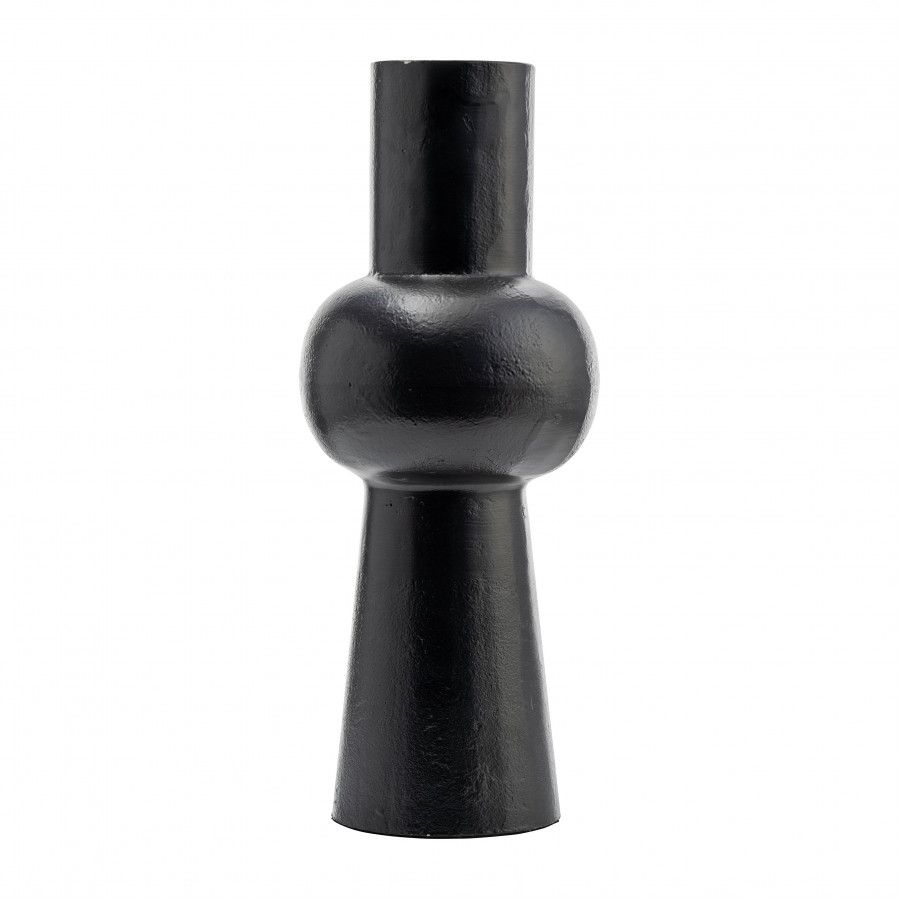 Sagebrook 15" Metal Mid Ellipsoid Vase - Black