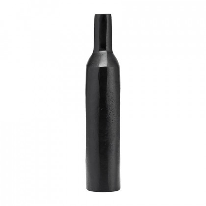 Sagebrook 16" Metal Tall Modern Open Cut Out Vase - Black