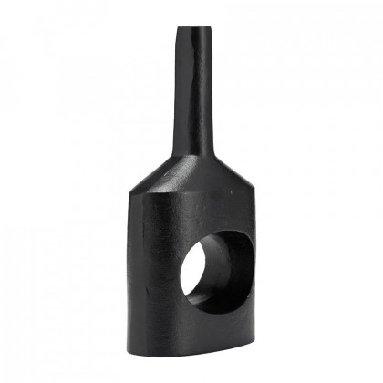 Sagebrook 12" Metal Small Modern Open Cut Out Vase - Black